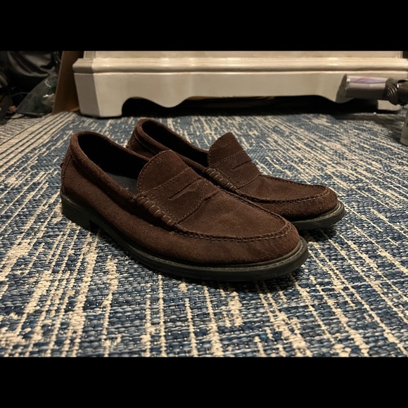 Johnston & Murphy chocolate suede loafers - size 10 - Picture 3 of 5